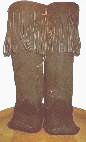 Knee high suede boots with fringe.  Also available in Elk, Moc Cow or Deer tanned cowhide skins