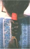 Braid holder with lace and beads